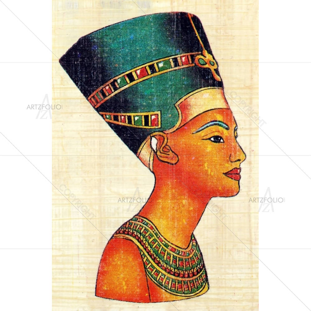 Queen Nefertiti On Papyrus — custom-size art design 5000041