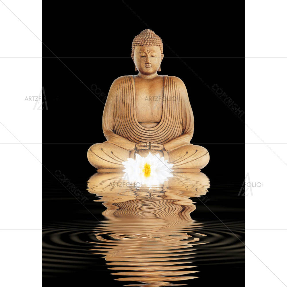 Lord Buddha with Lotus Lilly — custom-size art design 5000060