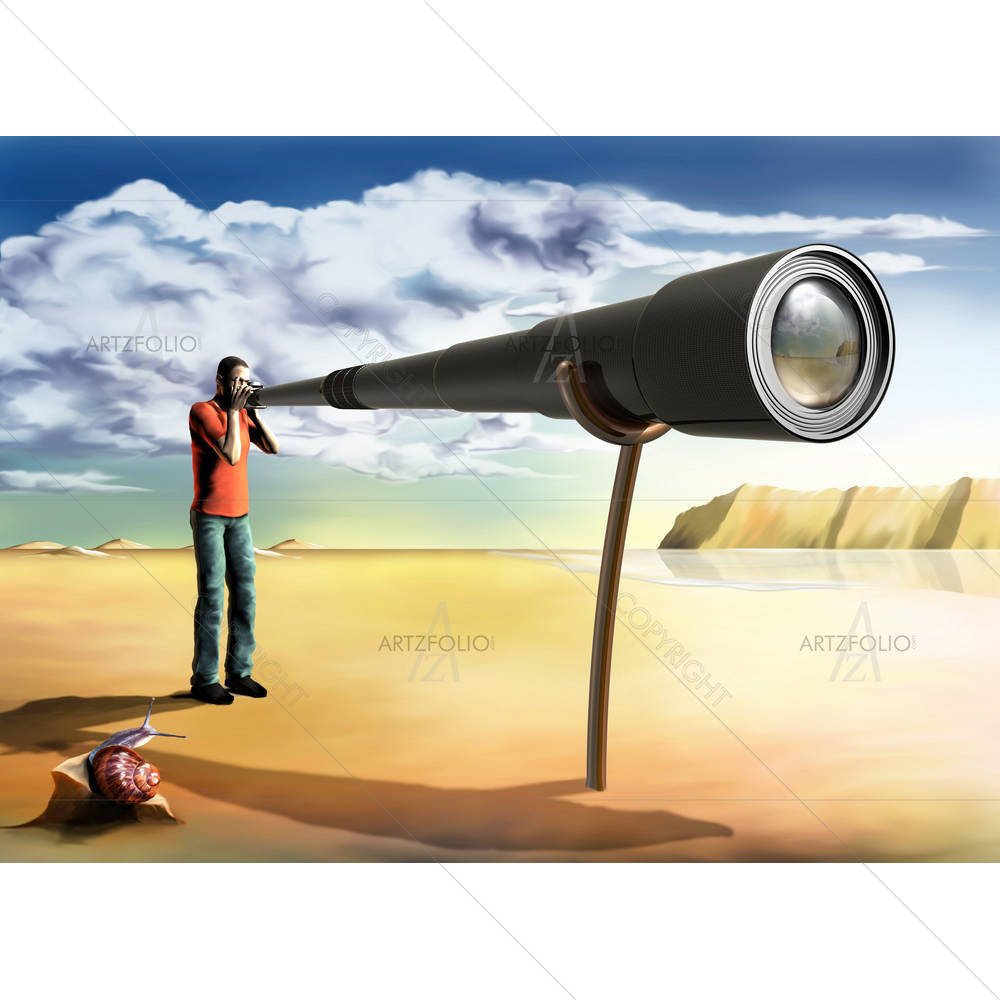 Photographer Using A Long Lens — custom-size art design 5000063