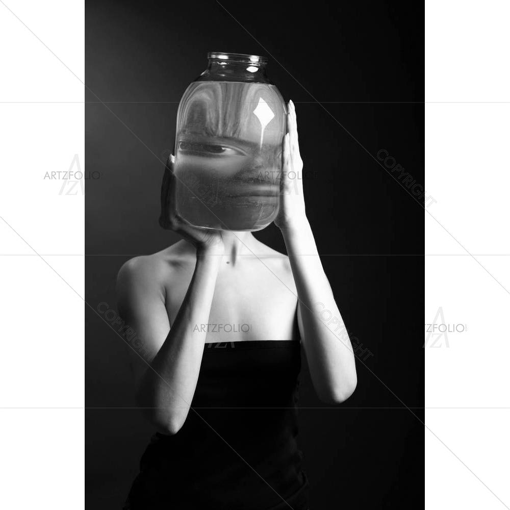 Young Woman With Vase — custom-size art design 5000081