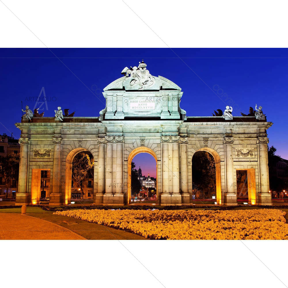 Monument Puerta De Alcala Madrid, Spain — Ancient custom art by ArtzFolio