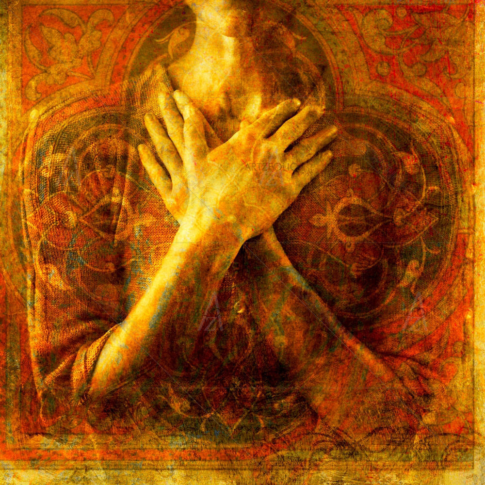 A Woman's Hands Crossed — custom-size art design 5000108
