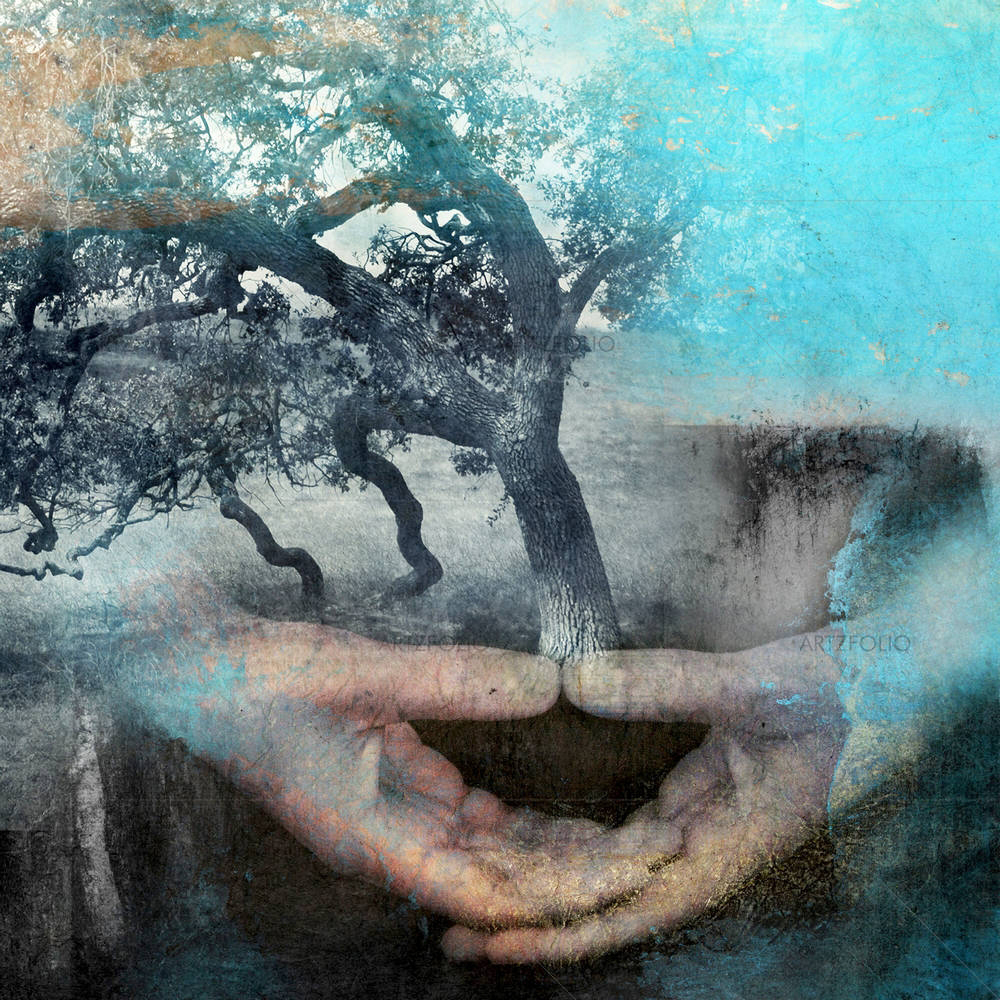 Hands In Meditation — custom-size art design 5000111