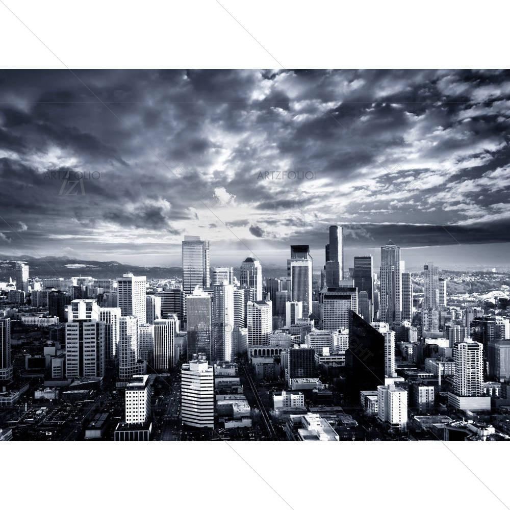 Seattle Cityscape, Washington, USA — custom-size art design 5000122