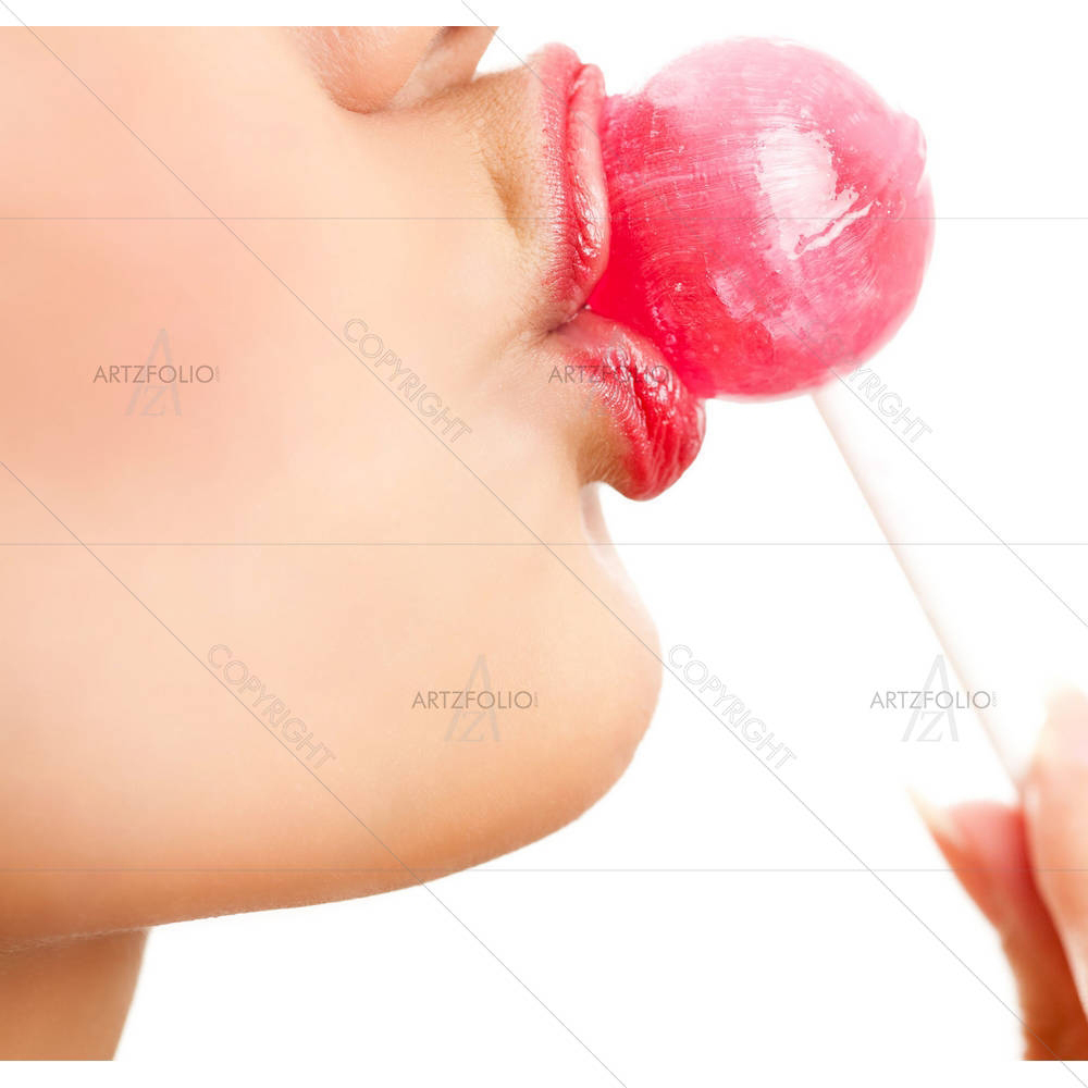 Woman With Sweet Sugar Candy — custom-size art design 5000132
