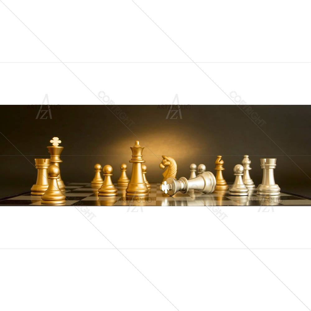Chessmen On An Old Board — custom-size art design 5000151