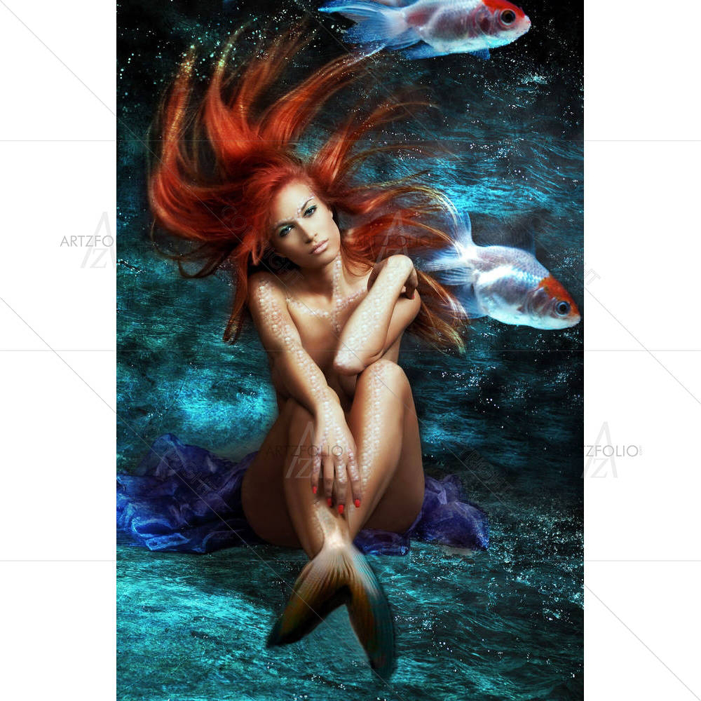 Mermaid With Hair — custom-size art design 5000162