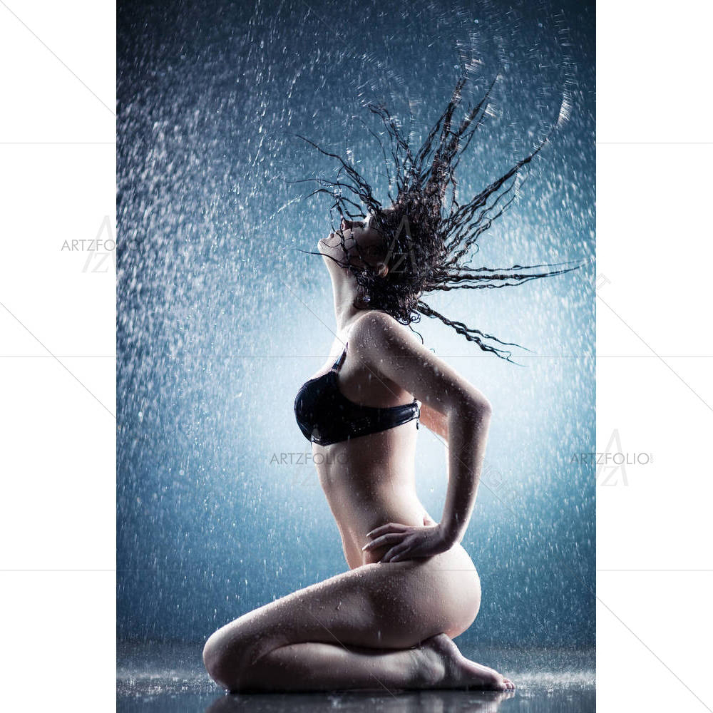 Woman With Fluttering Hair — Fashion art