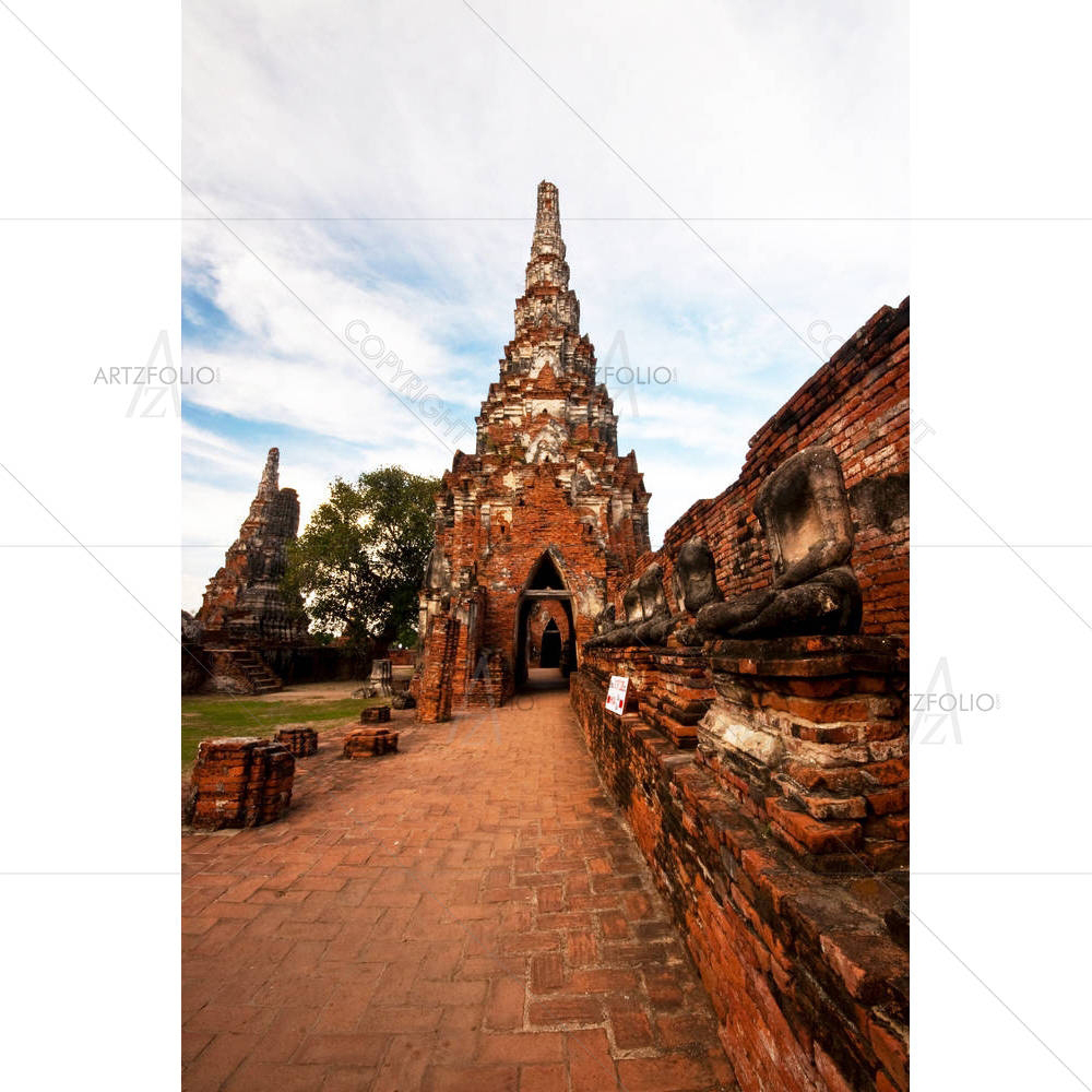 Ruin Stupa Thailand — Devotional custom art by ArtzFolio