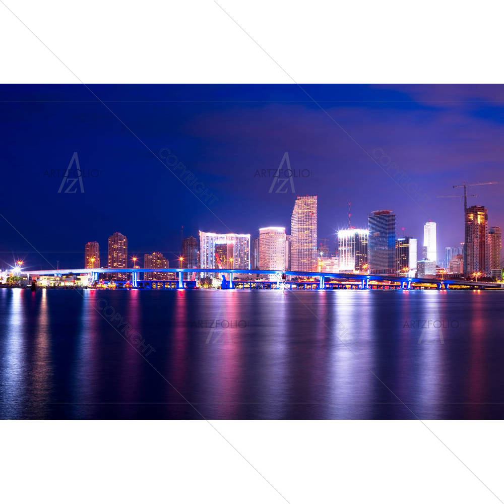 Downtown Cityscape, Miami, USA — American custom art by ArtzFolio