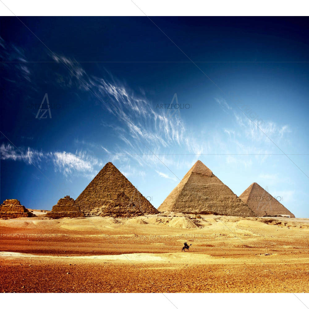 Giza Valley With Pyramids