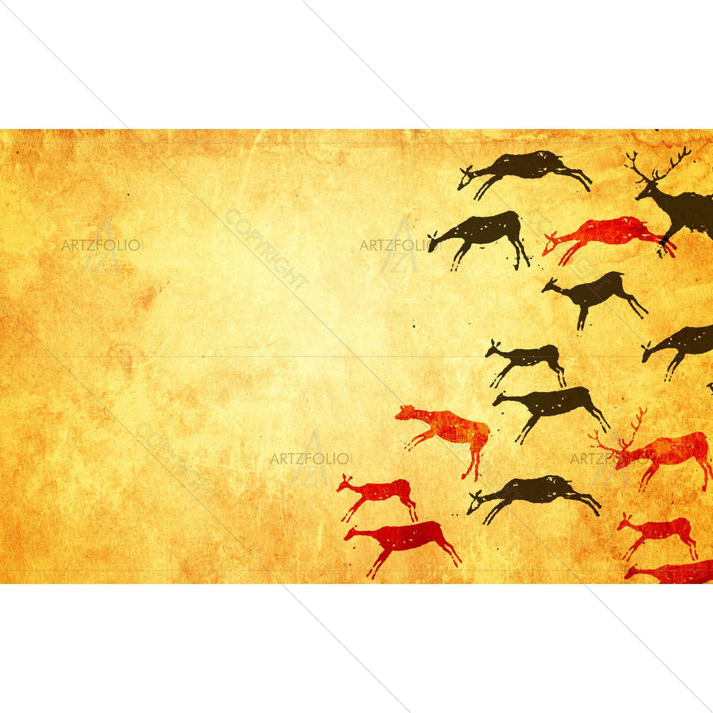 Primitive Person Artwork — Ancient custom art by ArtzFolio