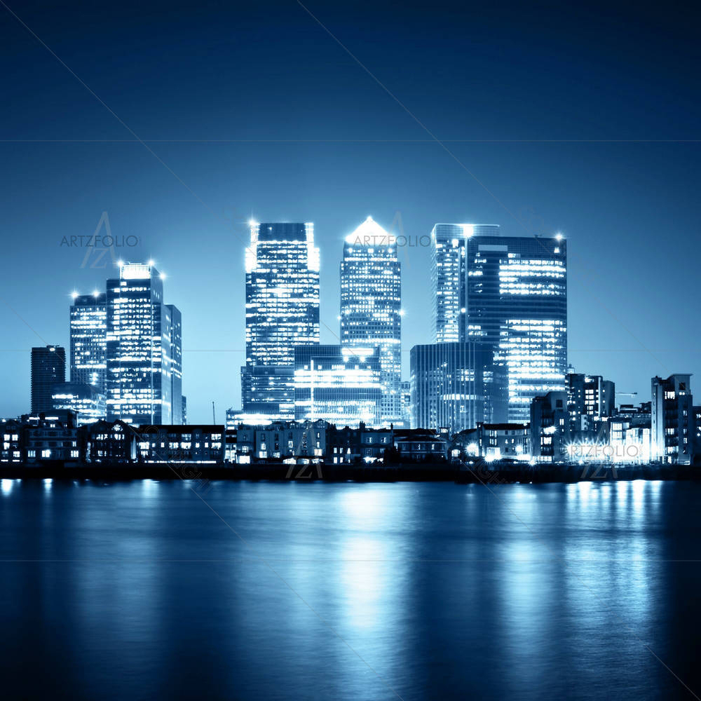 Canary Wharf View, London, UK — Architecture custom art by ArtzFolio
