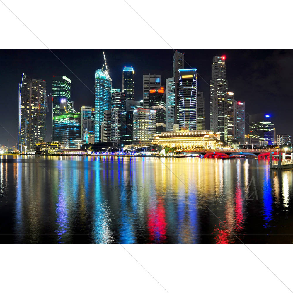 Cityscape By Marina Bay, Singapore — Cities custom art by ArtzFolio