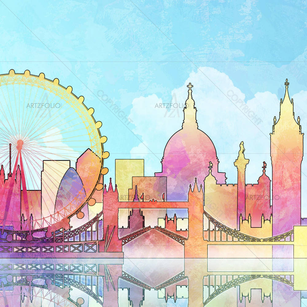 Cityscape Of London City, UK — custom-size art design 5000240