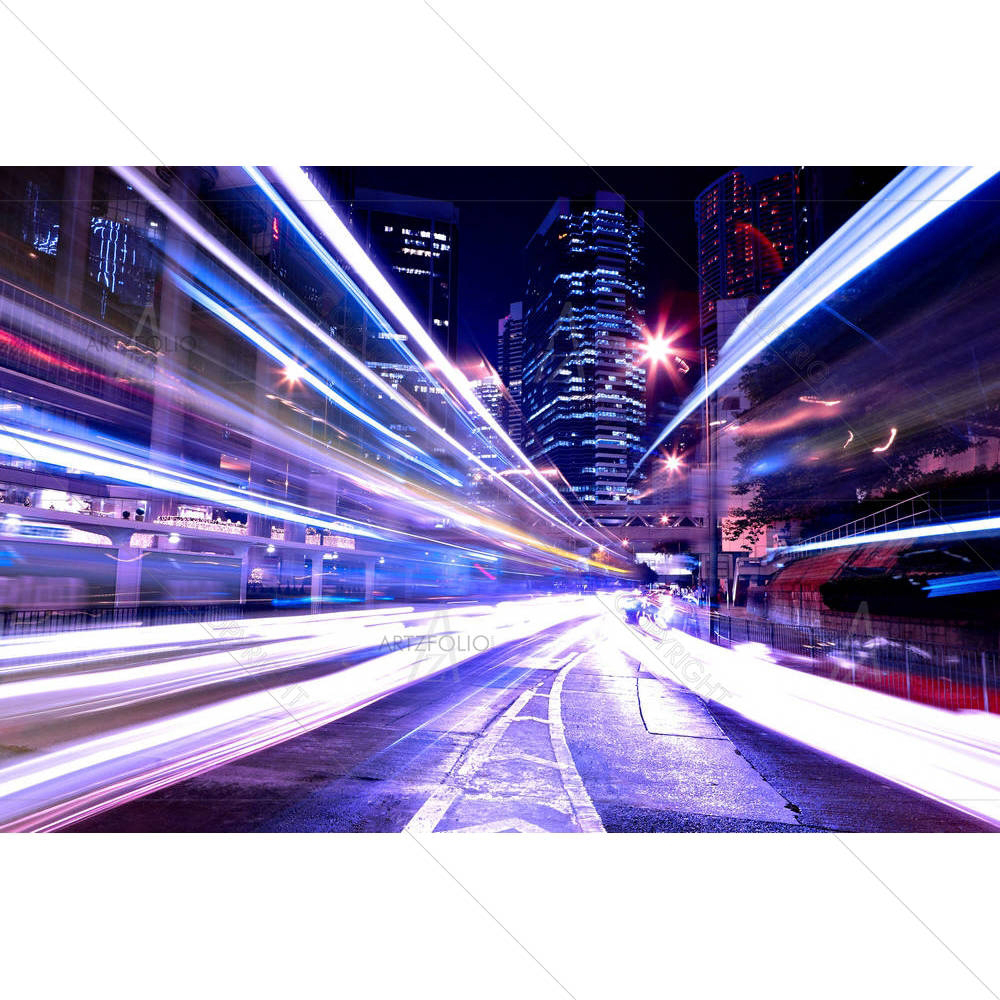 Modern City At Night — Automobiles custom art by ArtzFolio