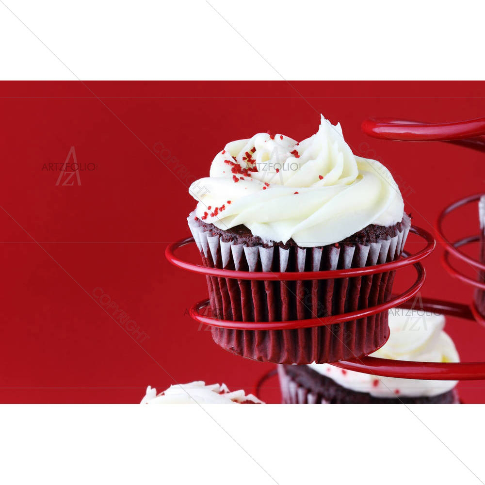 Red Velvet Cupcake Image — Cuisine custom art by ArtzFolio