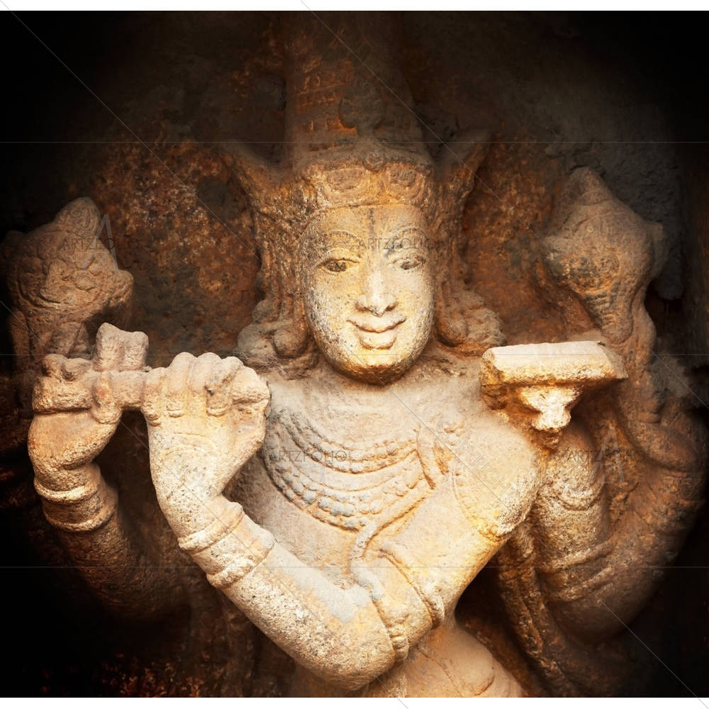 Sri Ranganathaswamy Temple India — Devotional custom art by ArtzFolio