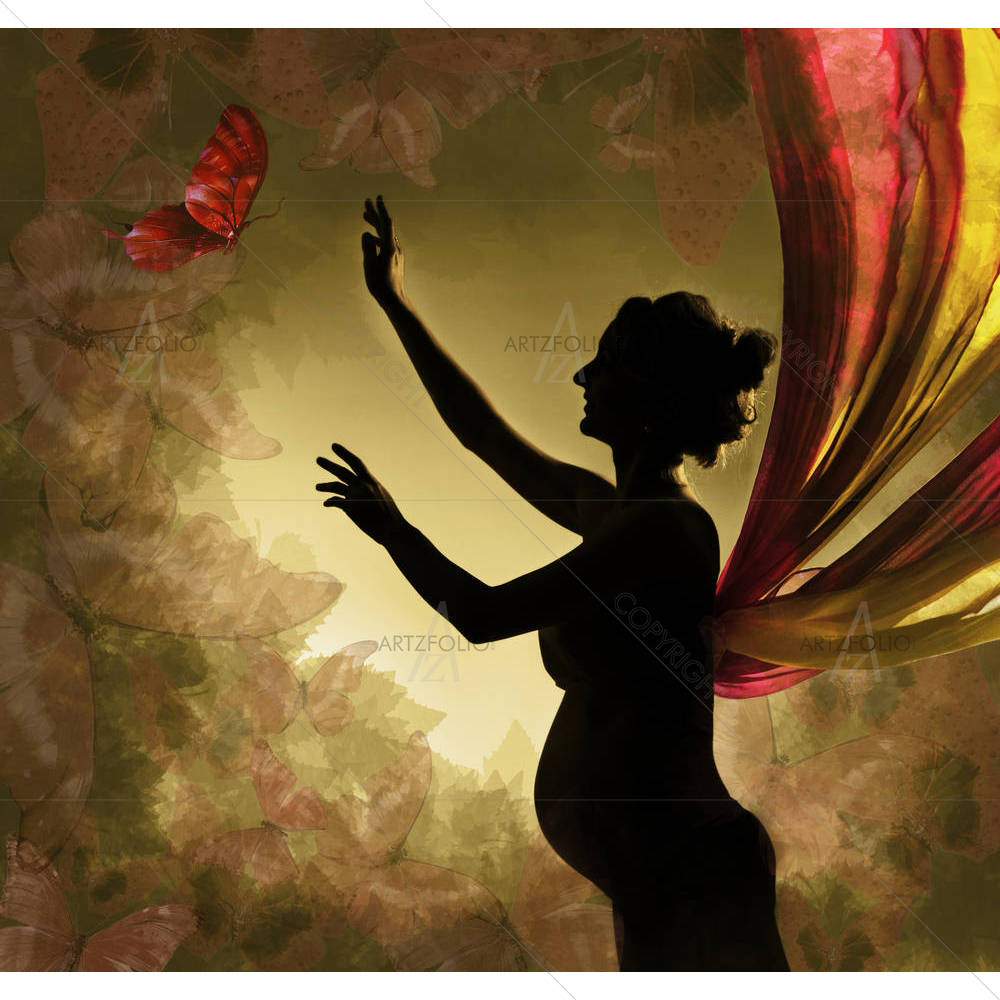 Pregnant Woman With Wings — custom-size art design 5000292