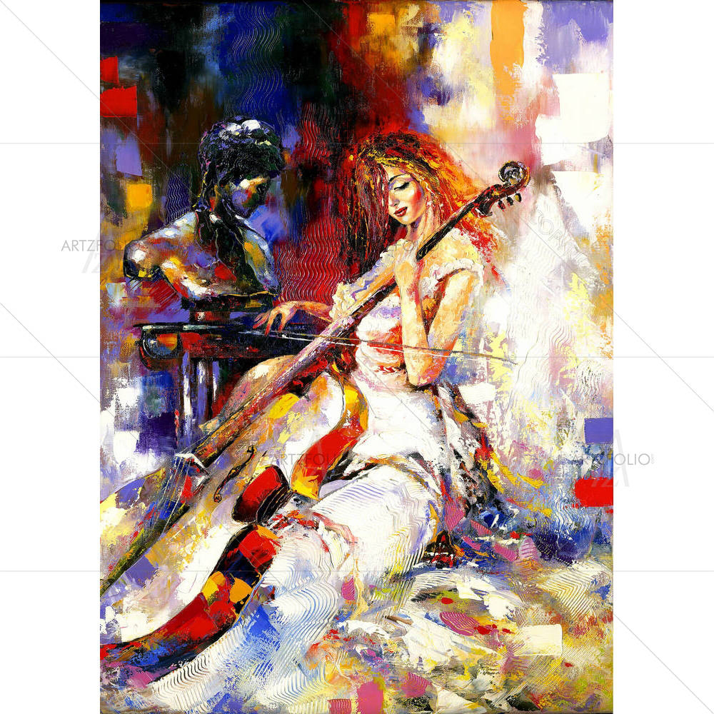 Girl Plays A Violoncello