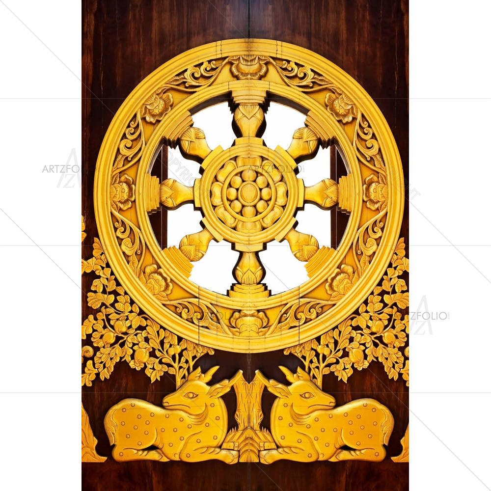 Buddhist Wheel — Devotional custom art by ArtzFolio