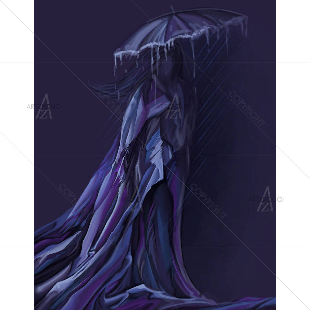 Woman in a Long Dress — Abstract custom art by ArtzFolio