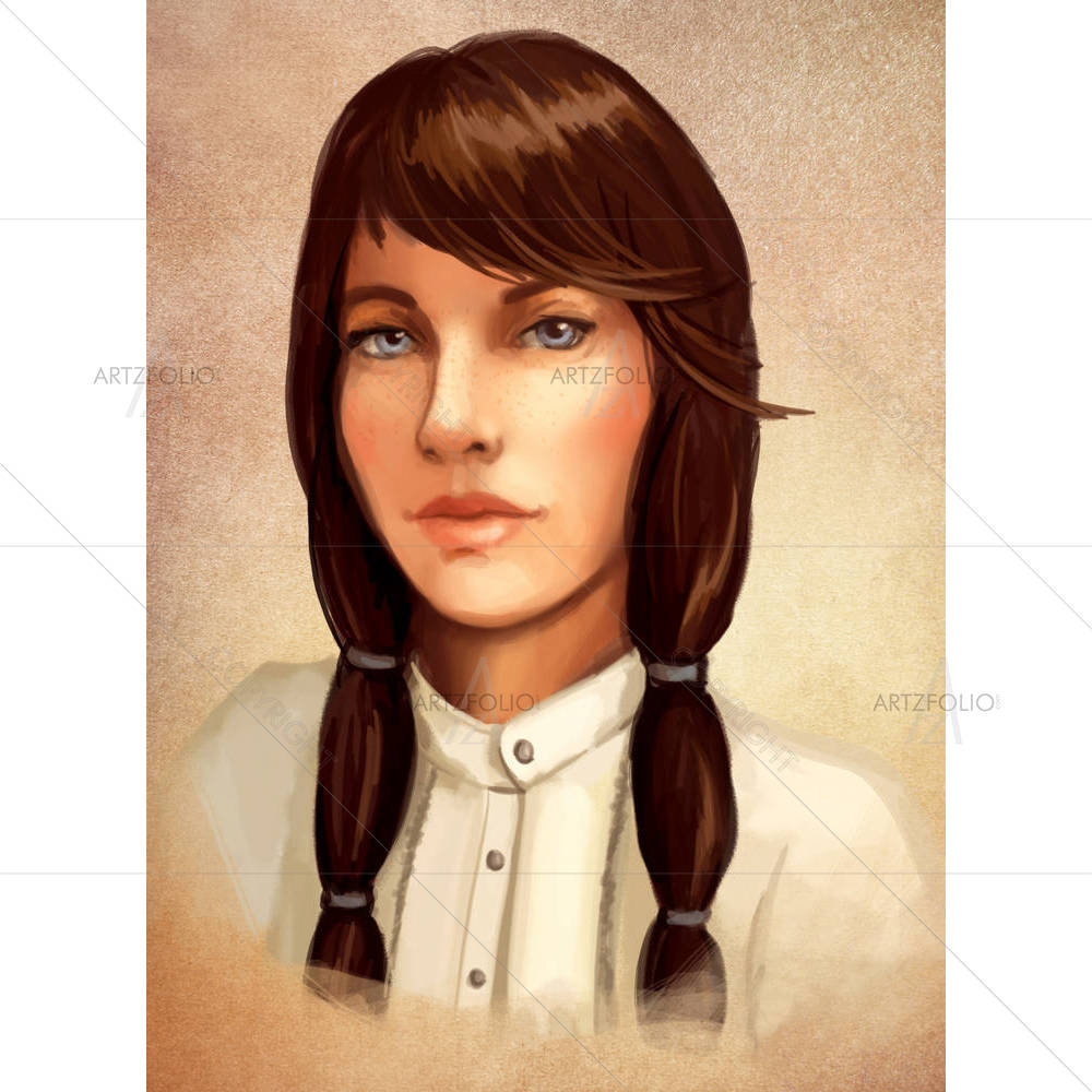 Young Brunette Woman D2 — Adult custom art by ArtzFolio