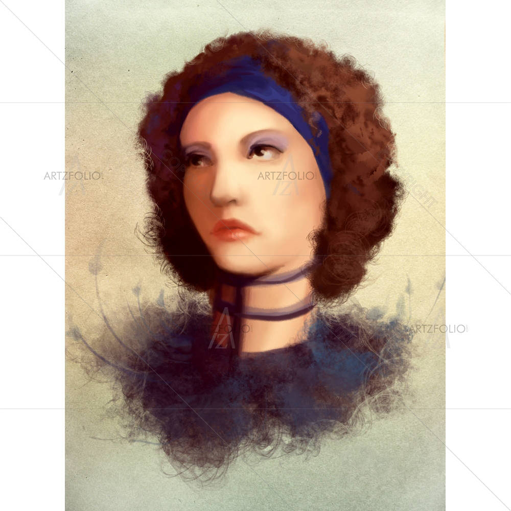 Young Curl Woman — Adult custom art by ArtzFolio