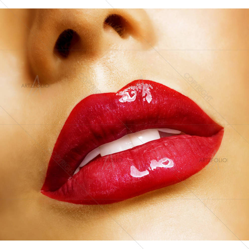 Sensual Mouth — White Lips custom art by ArtzFolio