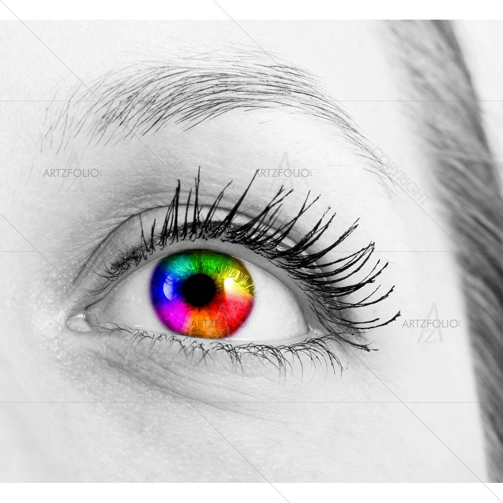Colourful Human Eye — Abstract custom art by ArtzFolio
