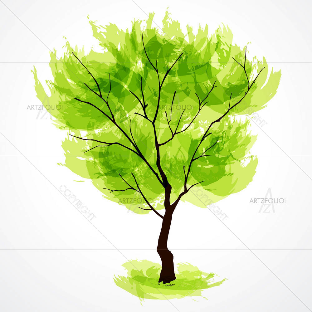 Summer Tree — Botanical custom art by ArtzFolio