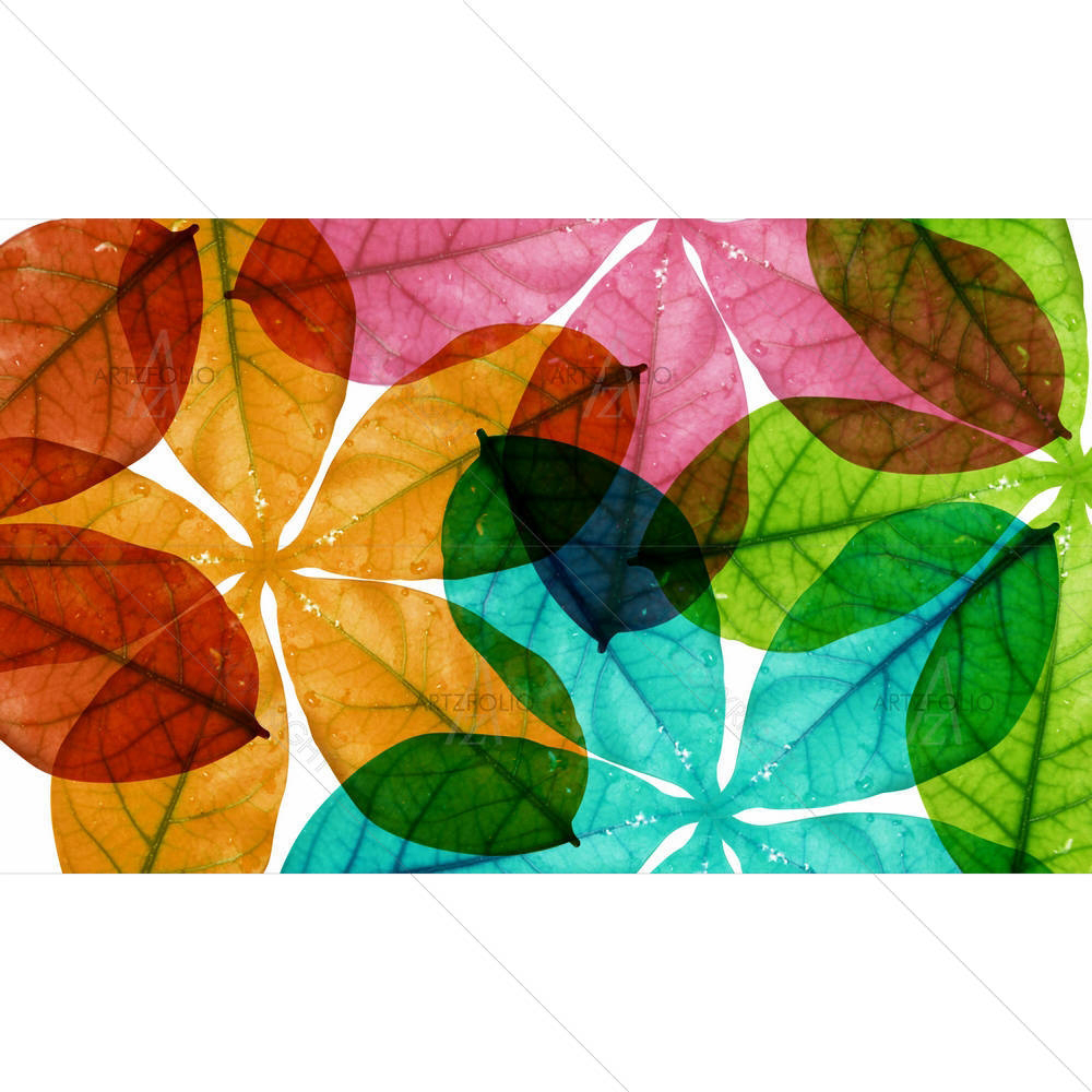 Colorful Leaves D1 — Botanical custom art by ArtzFolio