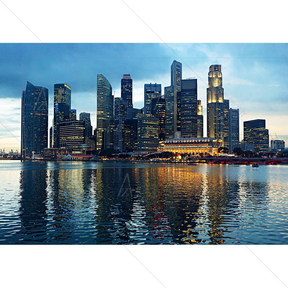 Singapore In Evening — custom-size art design 5000398