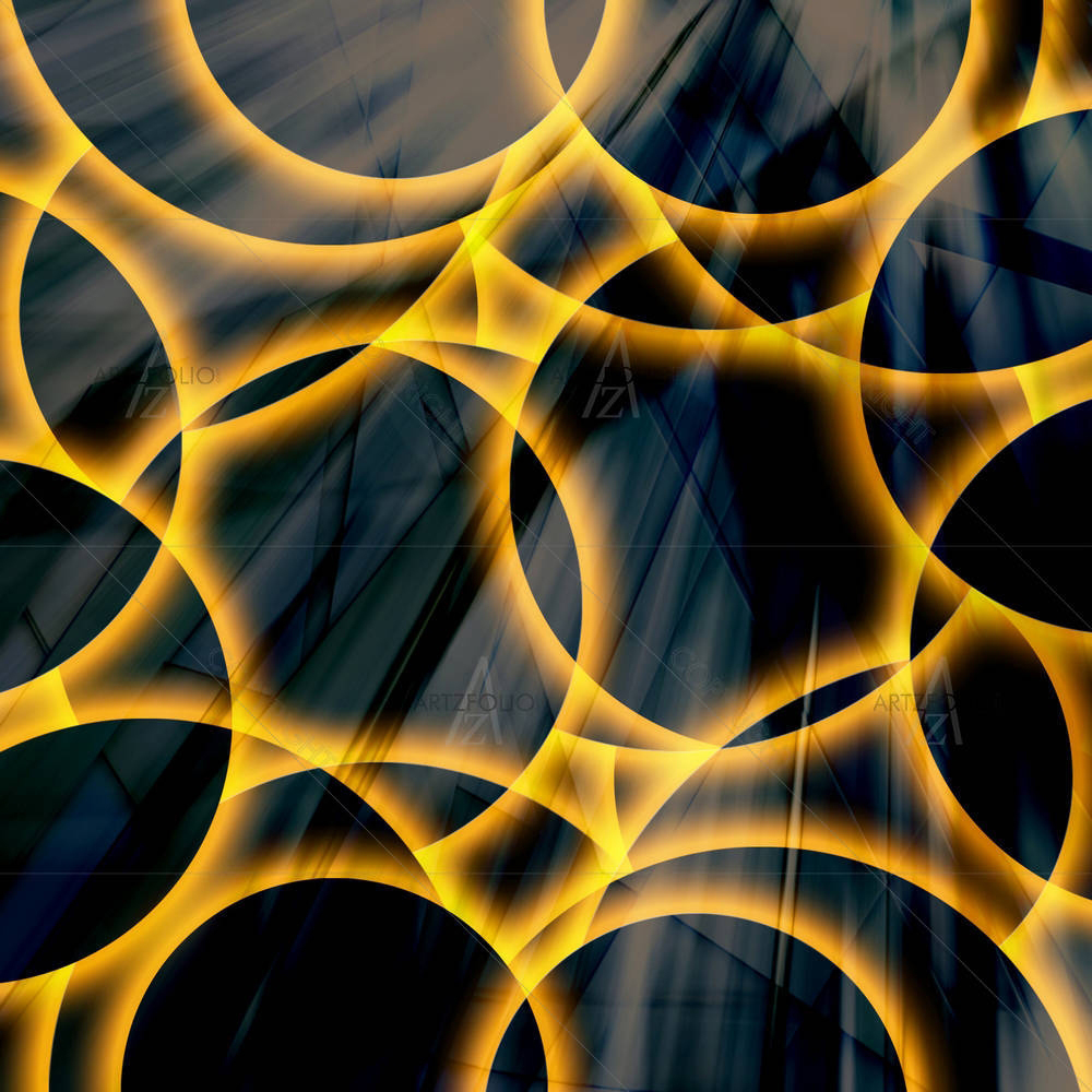 Neon Circles — custom-size art design 5000406