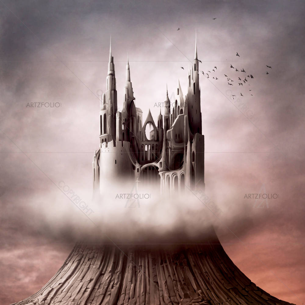 The Ruins On The Hill — custom-size art design 5000408