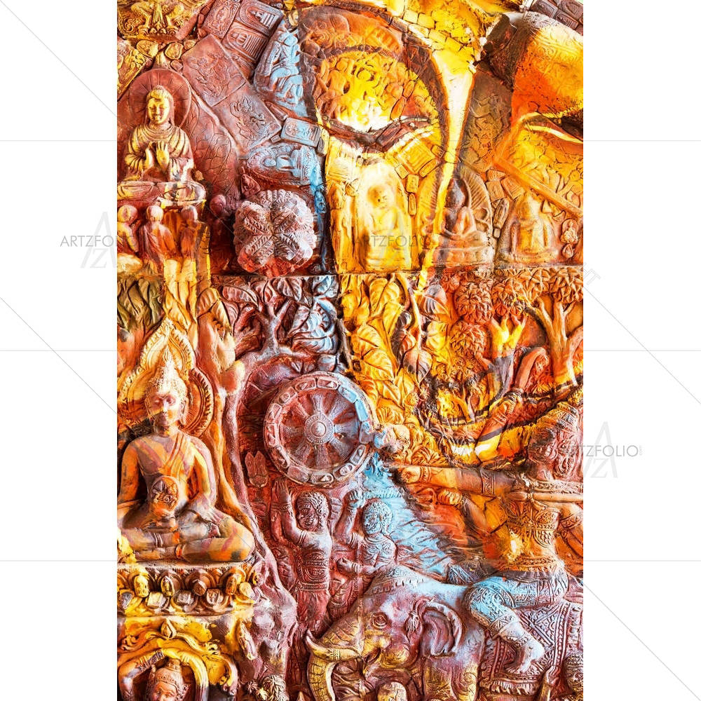 Lord Buddha Portrait D2 — Devotional custom art by ArtzFolio