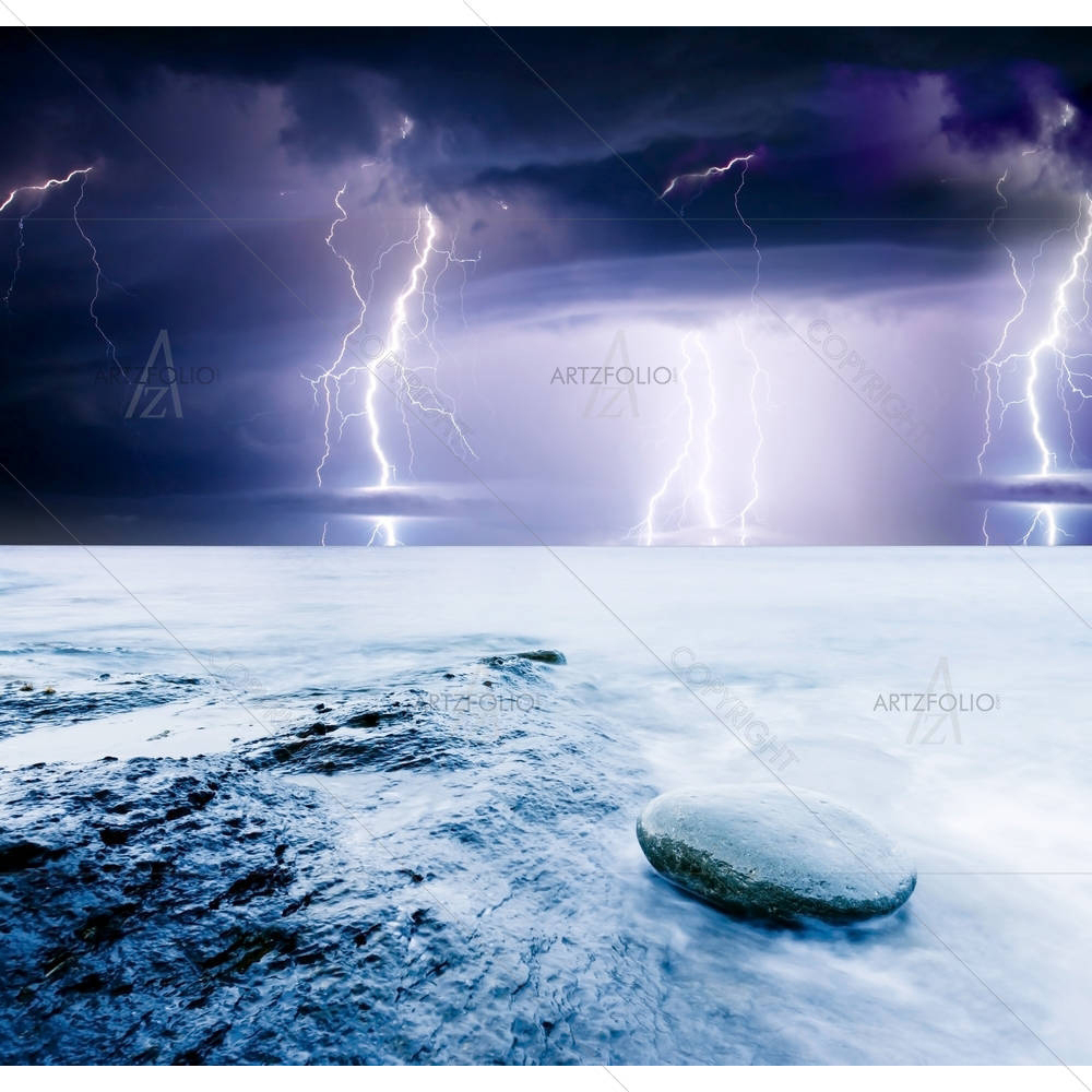 Summer Storm Beginning With Lightning D1 — Devotional custom art by ArtzFolio