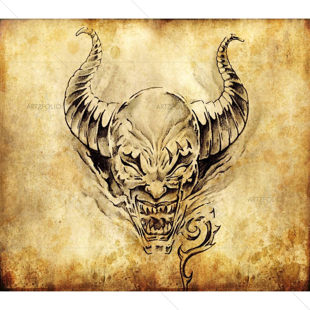 Devil Tattoo — Abstract custom art by ArtzFolio