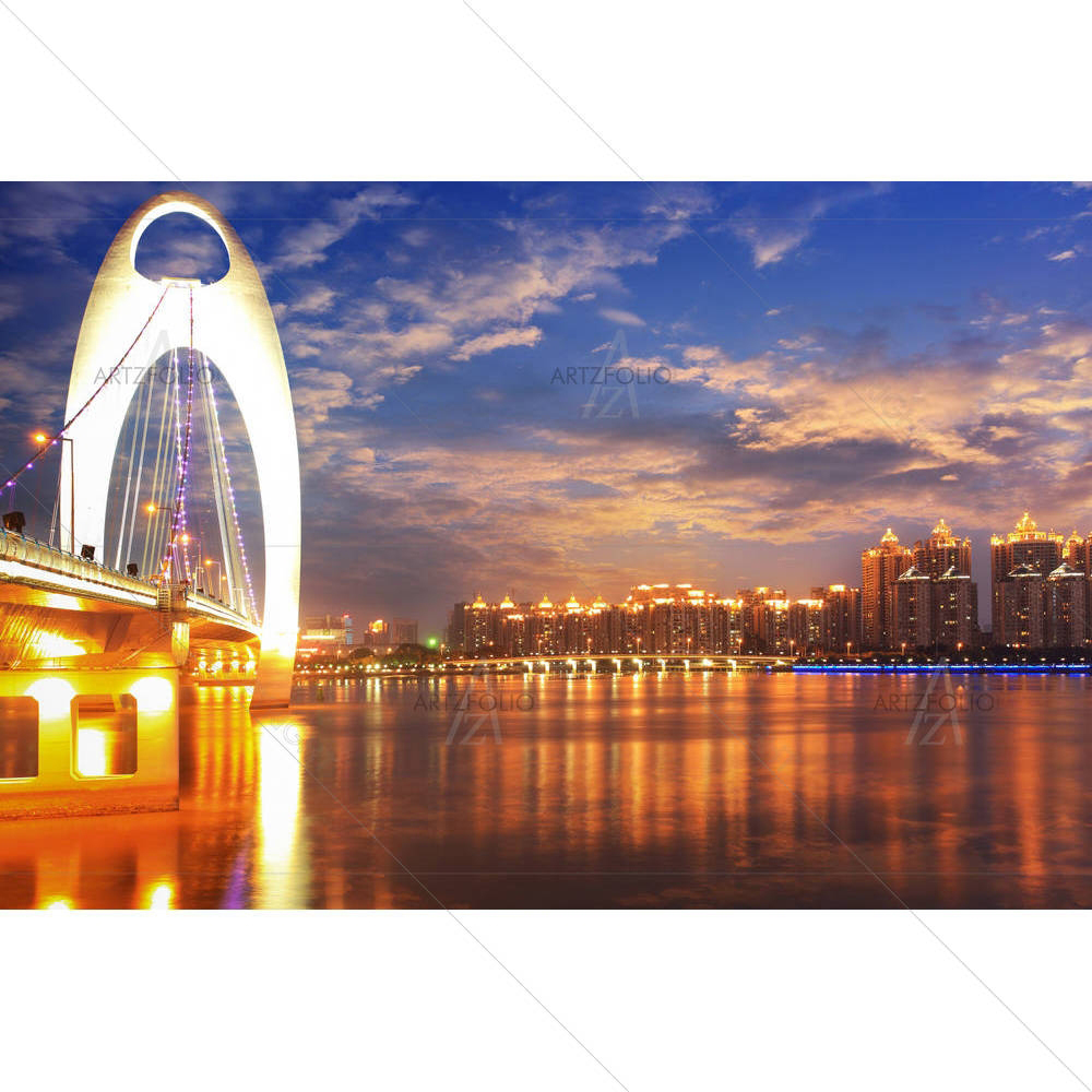 Zhujiang River in Guangzhou, China — custom-size art design 5000513