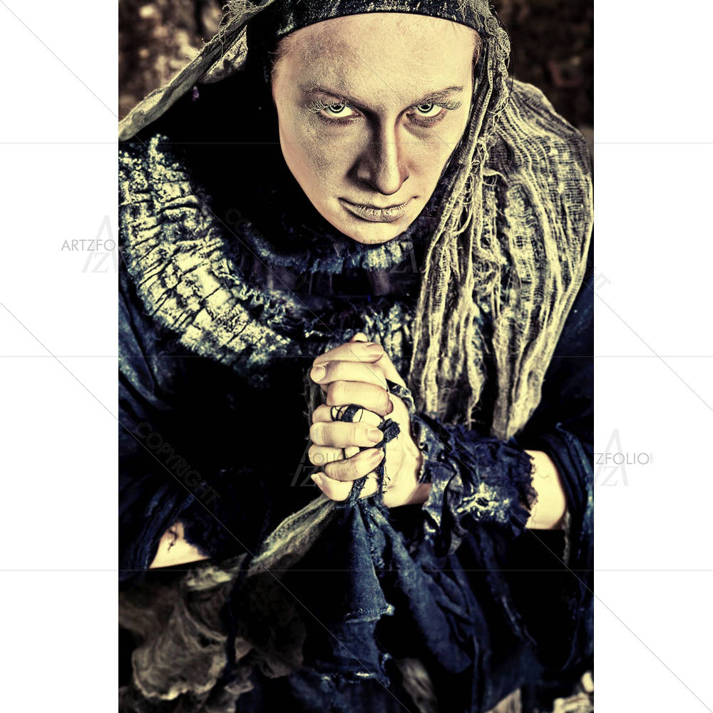 Woman In Old Fashioned Dress D1 — Devotional custom art by ArtzFolio