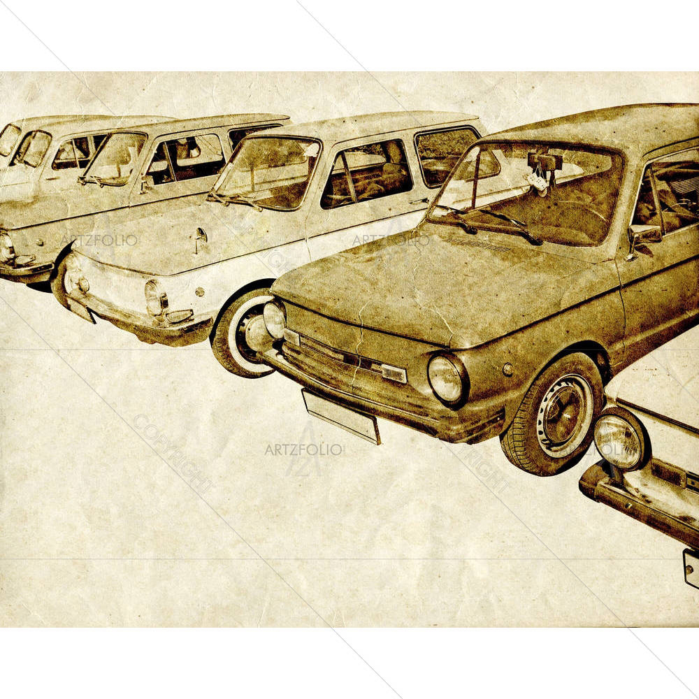 Vintage Car D6 — Abstract custom art by ArtzFolio