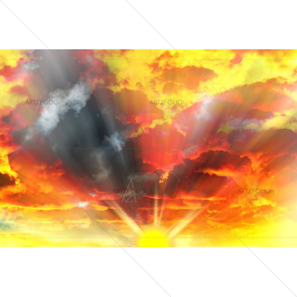 Evening Sun — custom-size art design 5000541
