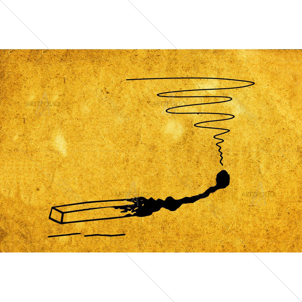 Burn Matchstick — custom-size art design 5000542