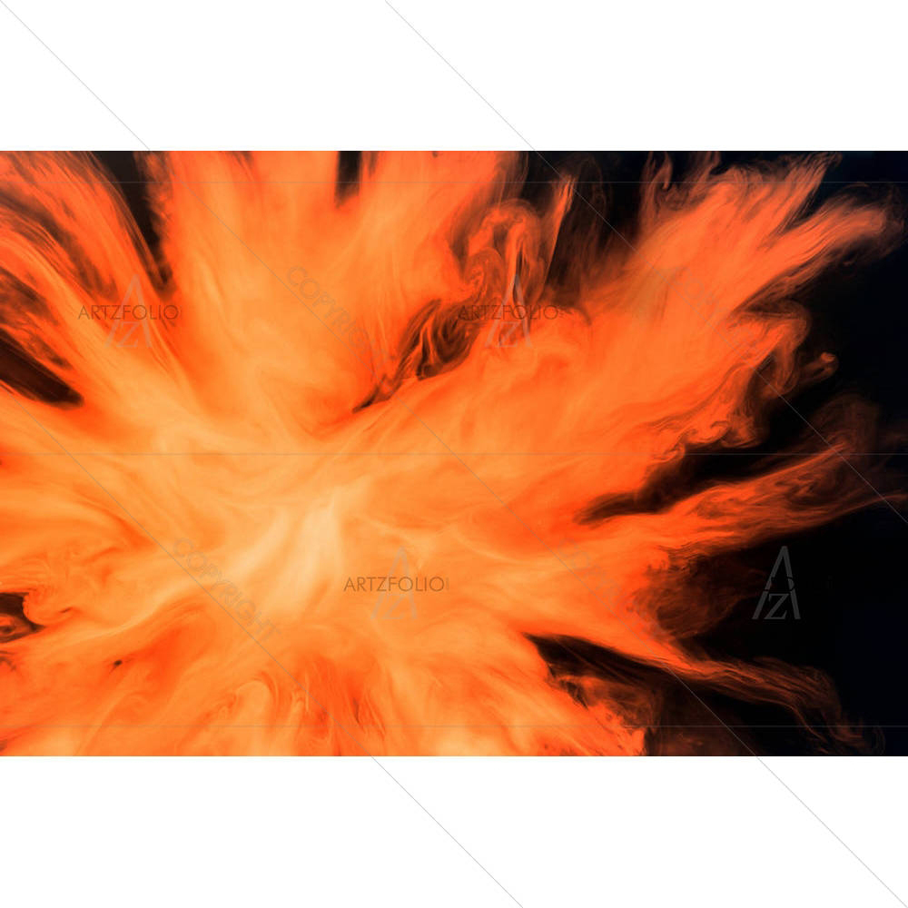 Abstract Radial Flaming — custom-size art design 5000555