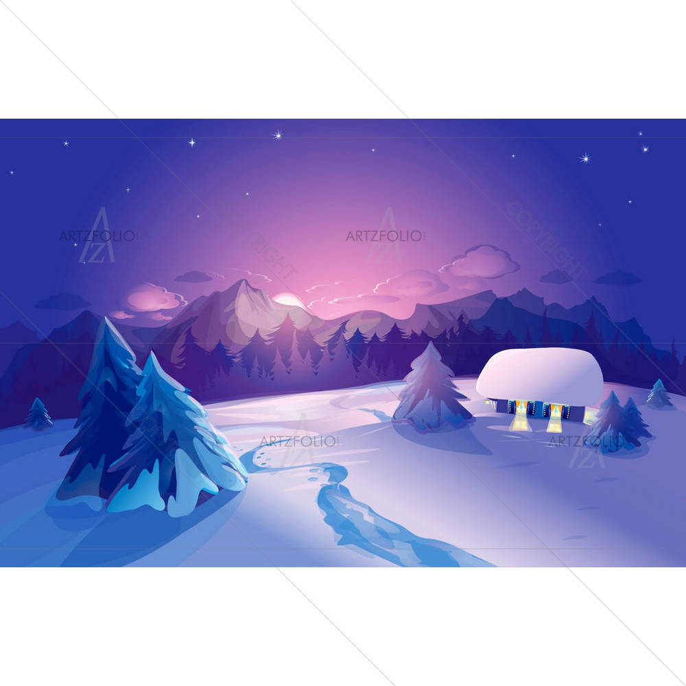 Winter Landscape D1 — Devotional custom art by ArtzFolio