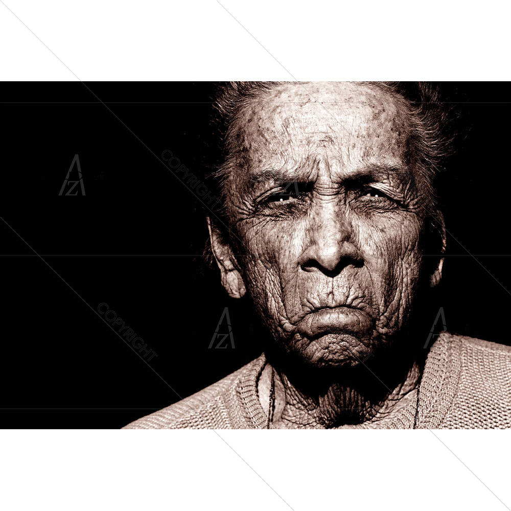 Portrait Of 97 Year Old Native American Woman — Devotional custom art by ArtzFolio