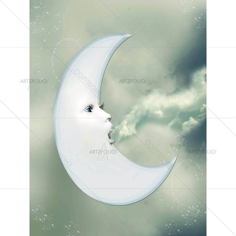 Fantasy Moon — Books custom art by ArtzFolio
