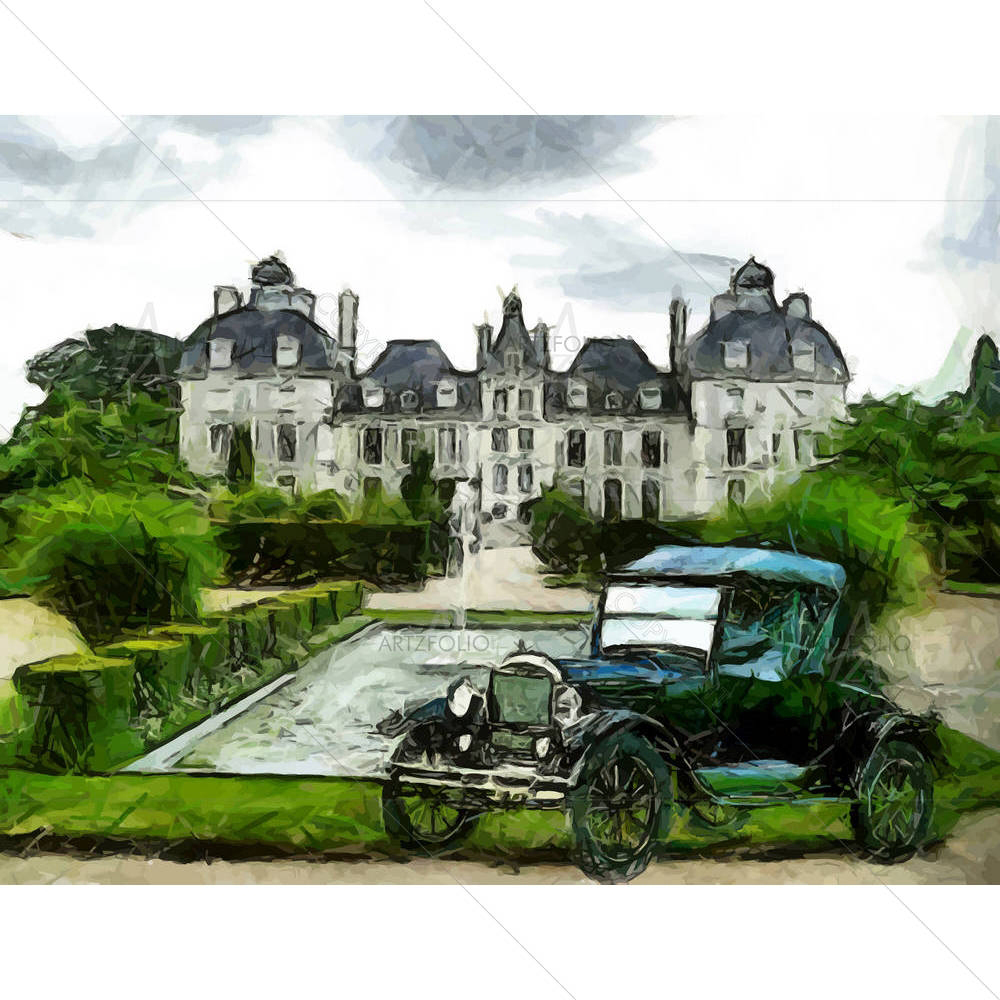 Vintage Passenger Vehicle — custom-size art design 5000634