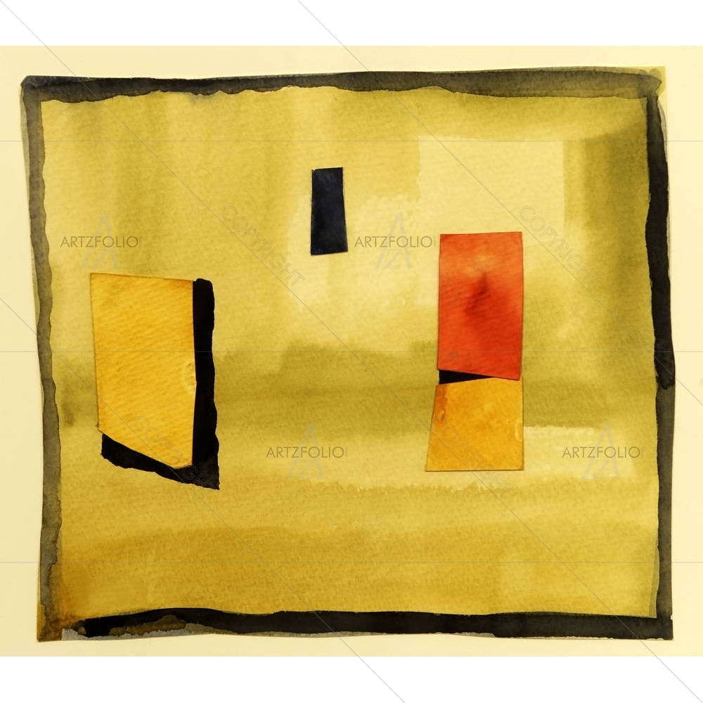Watercolor Collage — custom-size art design 5000636