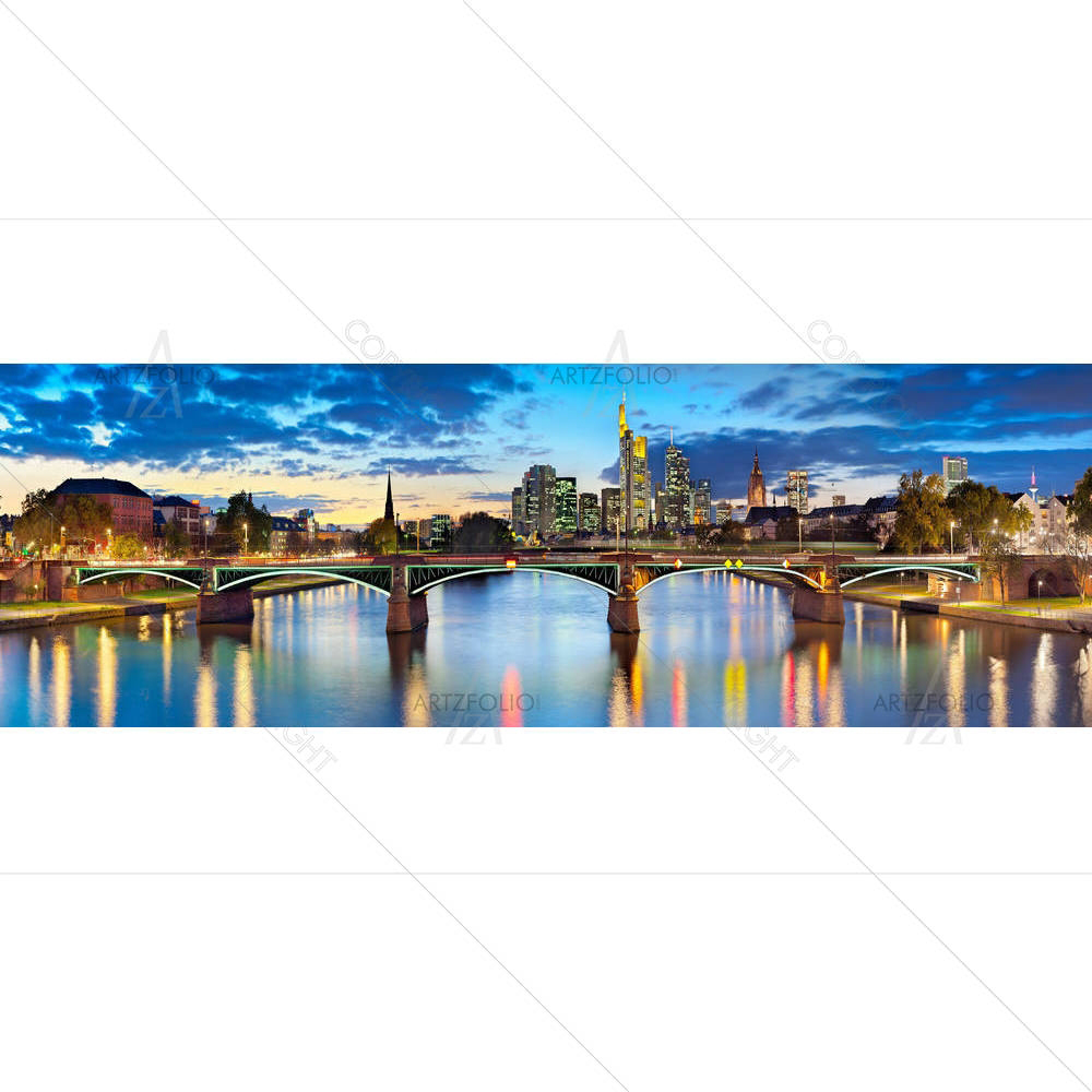 Frankfurt Skyline At Night, Germany — custom-size art design 5000638